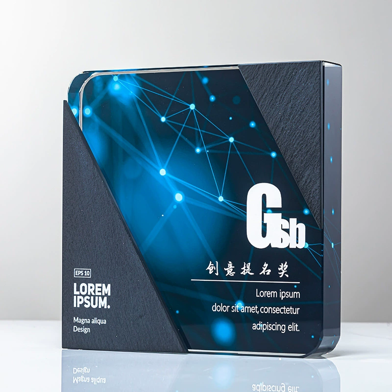 Мраморная сланцевая медаль круглый хрустальный трофей отличный агент магазин личная команда награда почетная медаль