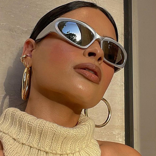 Steam Punk Industrial Style Sunglasses  Model Futuristic Sports Goggles Y2K Millennium Hot Girl Sunglasses for Women