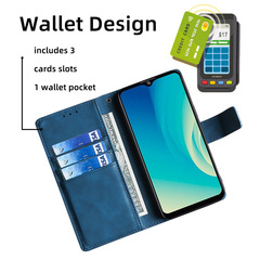 適用中興A7S翻蓋防摔手機殼Libero IV 5G錢包插卡Blade A51手機套