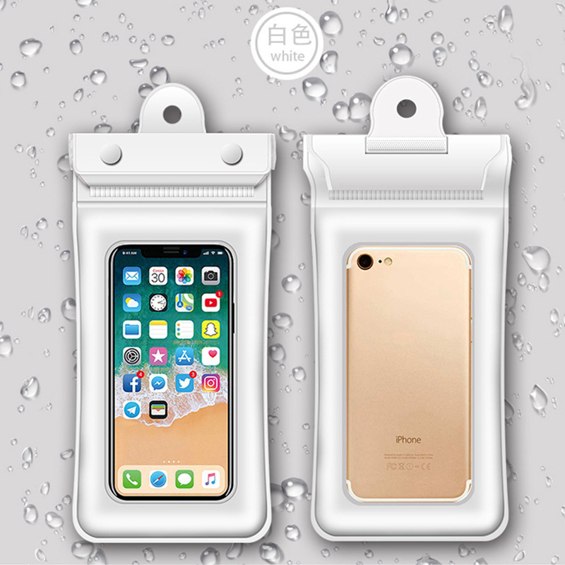 Bolsa de teléfono móvil pantalla táctil para llevar jinete bolsa de polvo caso de teléfono móvil inflable flotante cubierta de cadena de suministro comercio fábrica al por mayor