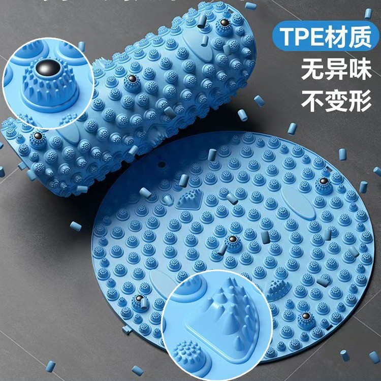 Toe Pressure Plate Foot Massage Pad Home Yoga Small Winter Bamboo Finger Pressure Plate Foot Sole Round Massage Fitness Equipment