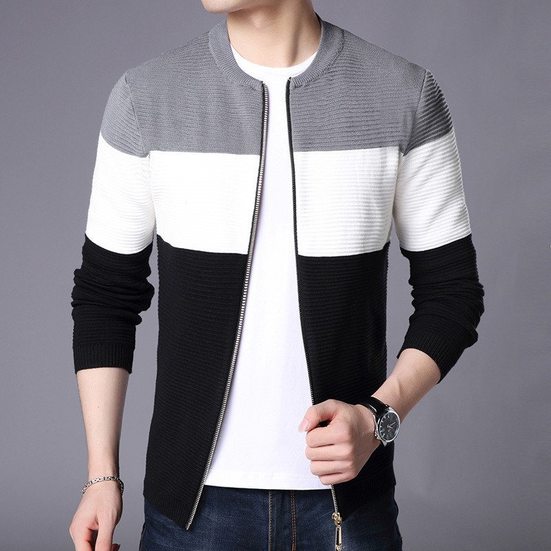 Nueva ropa de punto para hombre para otoño e invierno 2023, chaqueta de estilo moderno, sencillo, cómodo, informal, suministrada por la fábrica.