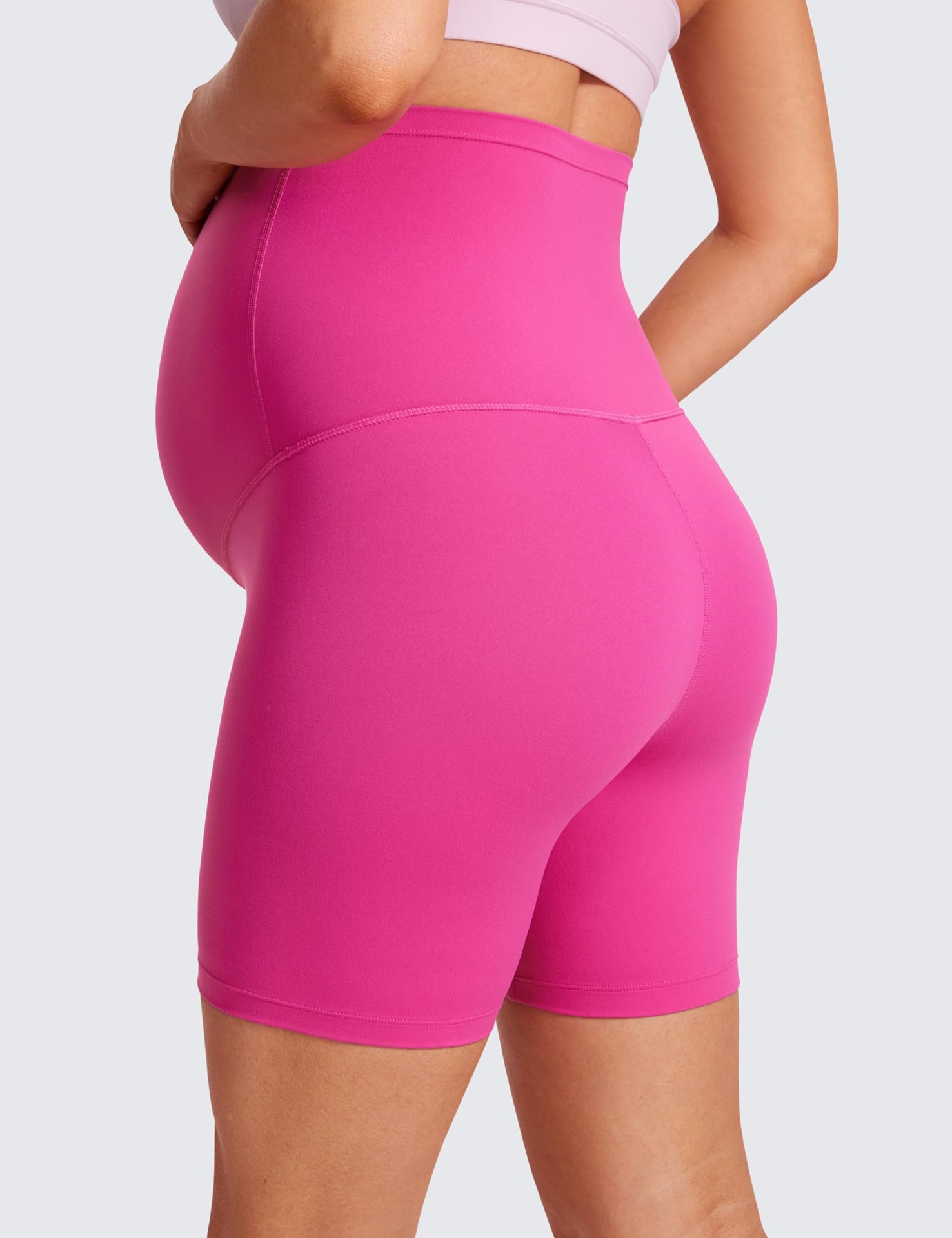 Maternity Capri Yoga Pants Belly-Support Seamless Nylon Maternity Capri Yoga Pants Belly-Support Seamless Nylon