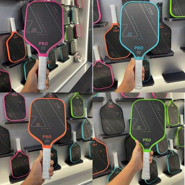 T700 Cloth Pattern Frosted Carbon Fiber Pickleball Racket High-End Board Integrated Racket Same Style 16mm Thick Professional Competition Spot