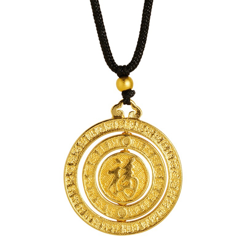 Vietnam arena oro giratorio hebilla de la paz collar estilo chino disco auspicioso corriendo vintage suministro directo fábrica