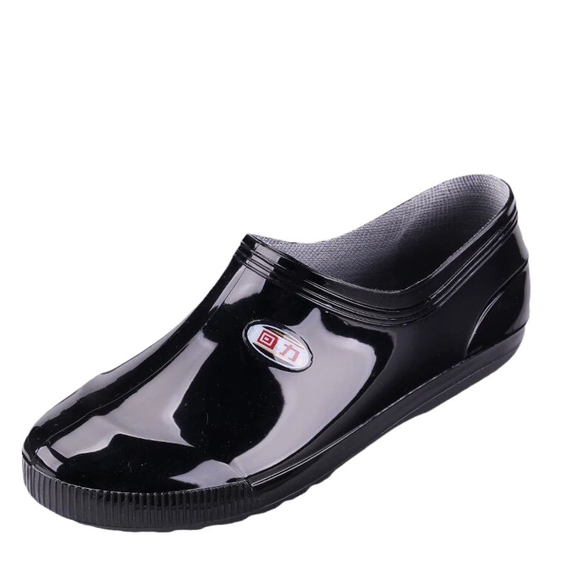 Мужская обувь для воды с откидной спинкой размера 36–44, непромокаемые противоскользящие резиновые сапоги с низким вырезом и бархатом для весенне-осенних рабочих резиновых сапог оптом.