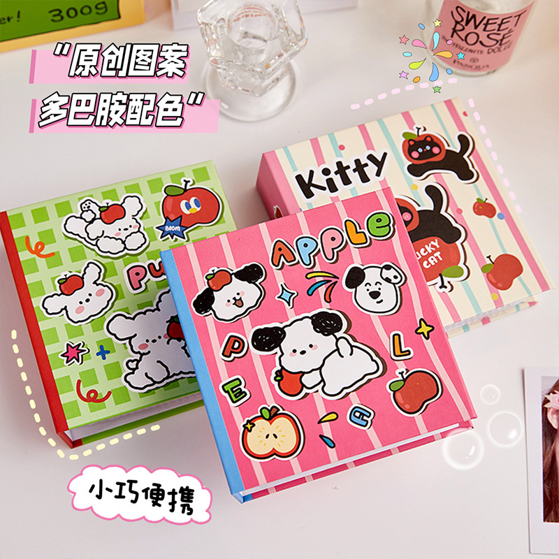 Álbum de tarjetas fresco pequeño estilo ins original Álbum de fotos Polaroid de dopamina de alto valor Álbum de almacenamiento de tarjetas pequeñas de 3 pulgadas para niñas