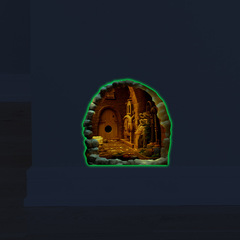 卡通黃昏老鼠洞幼兒園牆角裝飾兒童貼紙開關貼冰箱夜光貼批發自粘