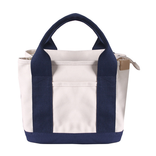 Zippered Single Shoulder Japanese Rakuten High-End Canvas Bento Bag Portable Canvas Tote Bag for Women