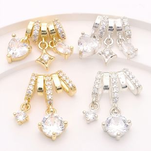 14k����ɫ�Ƕ�ʯ�������K��Ƭ����diy����朴����Ʒ���