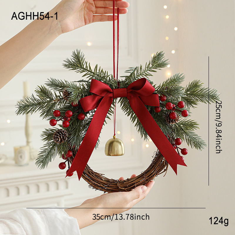 Nuevo cross-border de navidad corallas de caña arco de arco de arroz de fruta roja puerta colgante ventana de Navidad decoración colgante