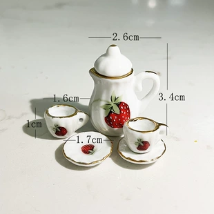 Мини-чайный сервиз 1:12 для кукольного домика