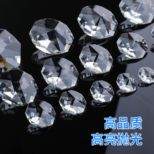 Home Decor Lamps and Lighting Double Socket Octagonal Bead Curtain Crystal Pendant Light Fixture Accessories Material Bead Curtain Scatter Beads Wholesale