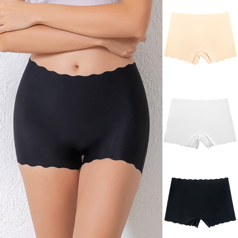 Pantalones de seguridad de cintura alta sin marcas europeas y estadounidenses se pueden usar sin bordes ondulados, leggings elásticos de alta resistencia, pantalones de seda de hielo.