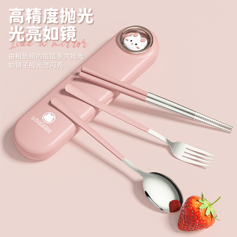 304ステンレス食器セット携帯学生旅行には滑り止めが必要です。|undefined