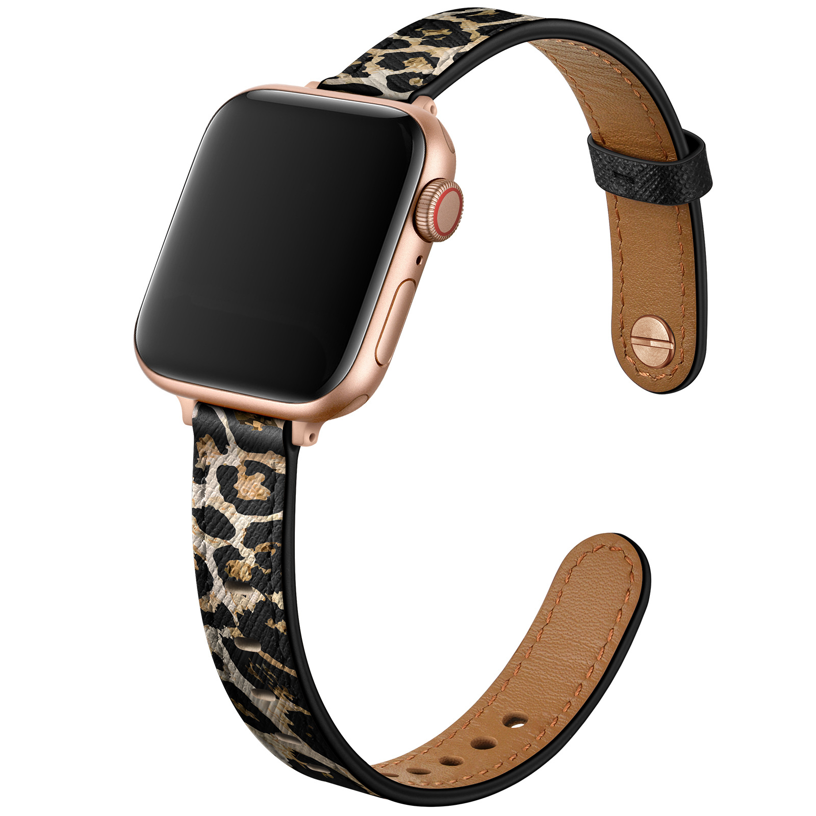 18g Weight Apple watch watchband Classification Genuine leather Material Solid Color Pattern Retro Style Retro Solid Color Apple Watch Watchband 100
