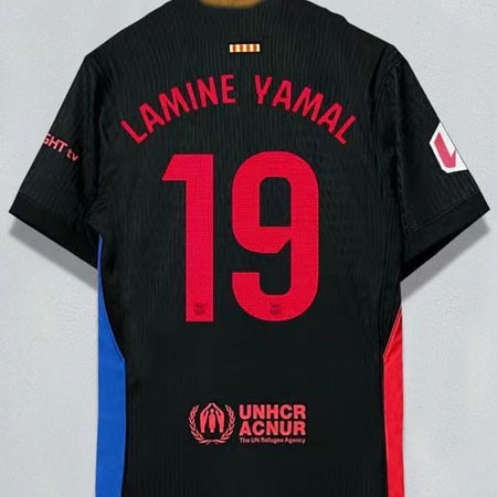 24-25 Barcelona Real Madrid Home Champions League 19 Yamal 11 Rafinia 9 Mbappe Jersey