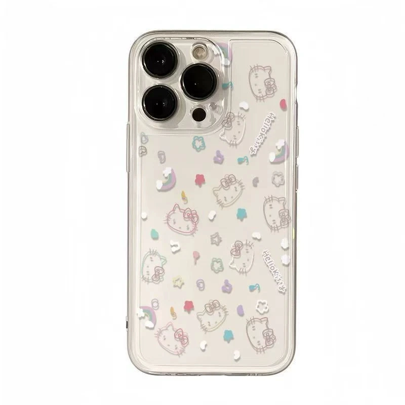 Телефонный чехол Hello kitty, apple, rainbow совместимый, космический мультфильм iPhone 14, iphone, 17, 17promax