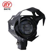 摩托车越野改装大灯LED射灯外置聚光u8变形金刚激光炮带天使眼