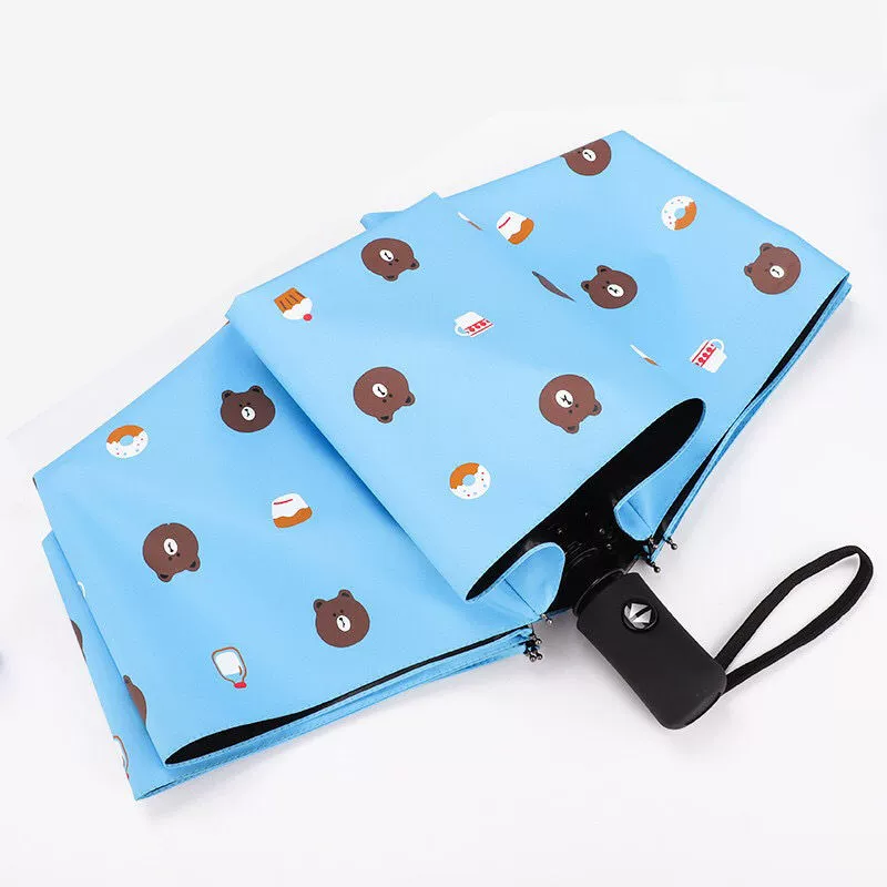 Automatic cartoon cute umbrella solar-powered, fully automatic, sun protection