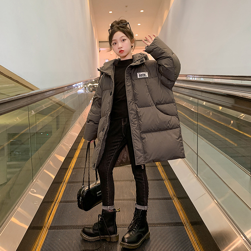 女童羽绒服2024新款洋气儿童冬季韩版女大童秋冬装亲子中长款外套