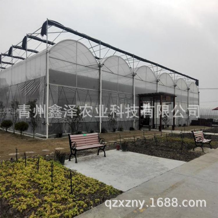 连栋薄膜温室 玻璃温室厂家生产 钢架农业蔬菜种植大棚养殖温室