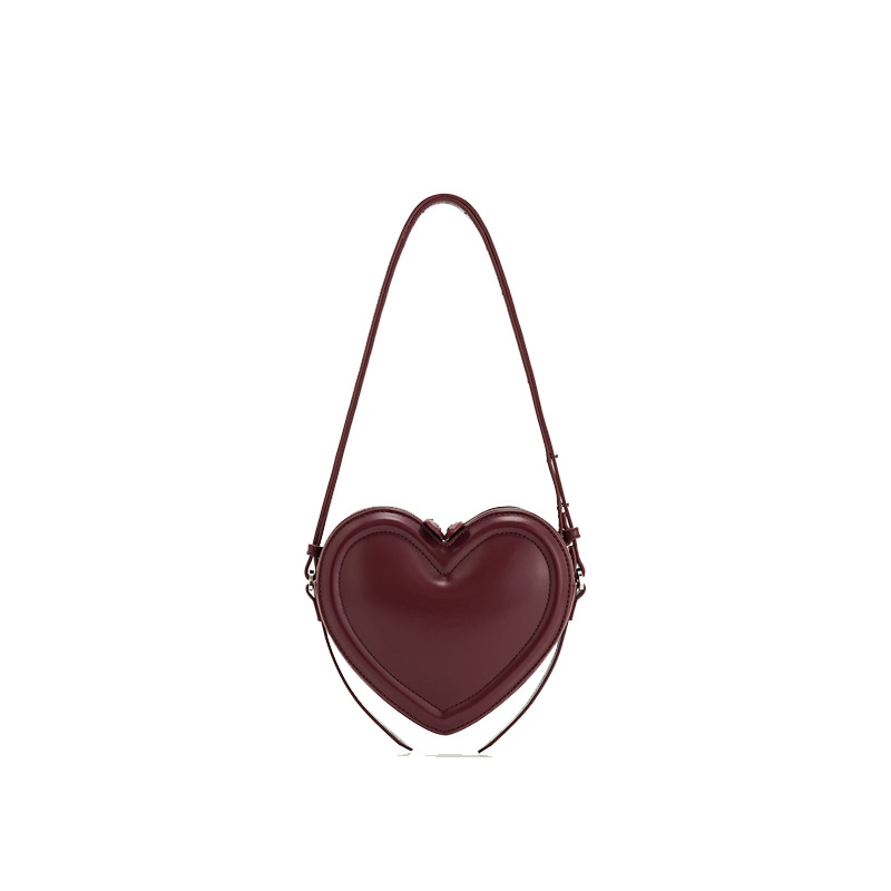 Jw Same Style Heart-Shaped Crossbody Design Three-Dimensional Love Heart Women's Handbag Women's Three-Dimensional Heart-Shaped Bag