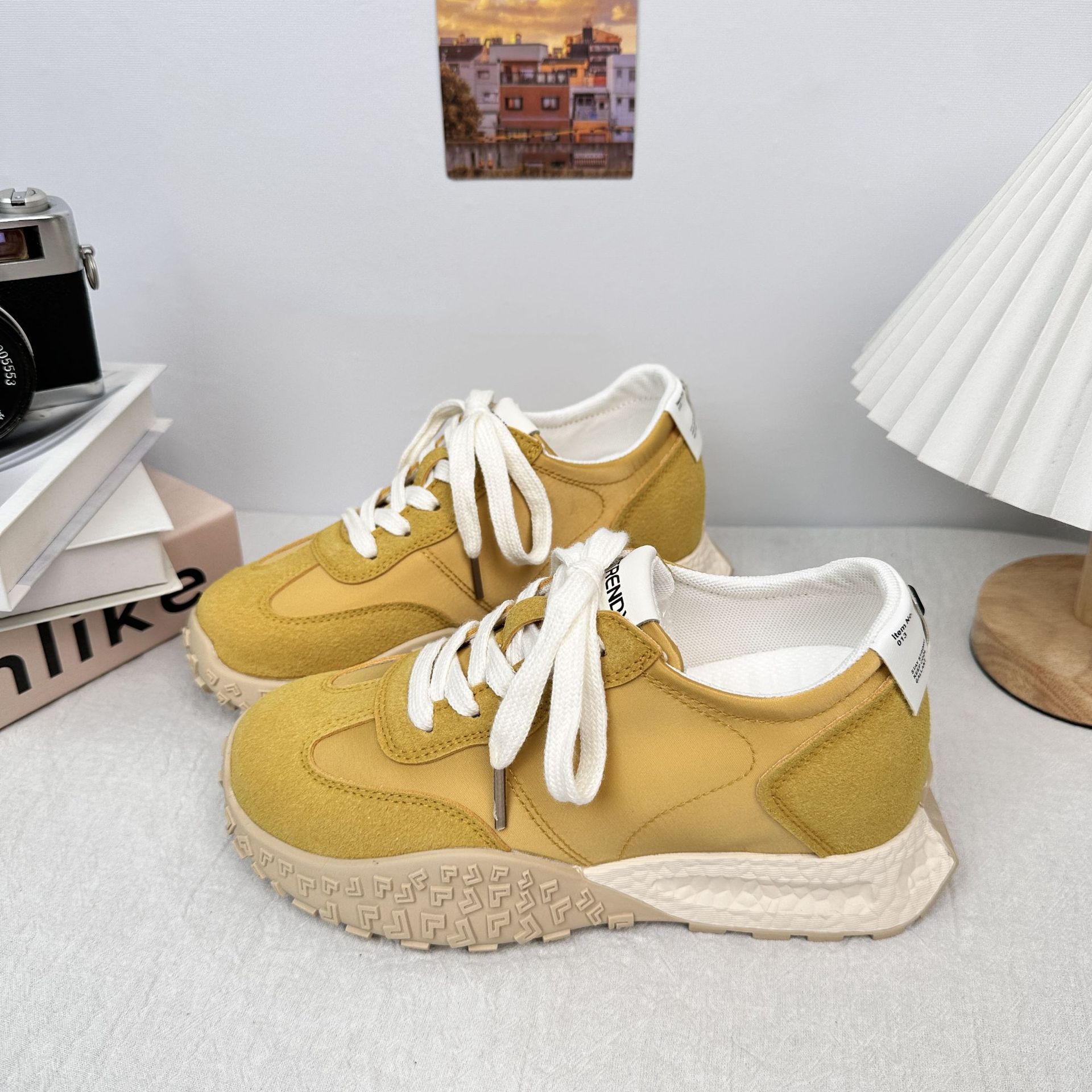 A9913 aumento de suela suave Forrest Gump zapatos de mujer 2025 nuevos zapatos casuales transpirables de suela gruesa de nicho image 5