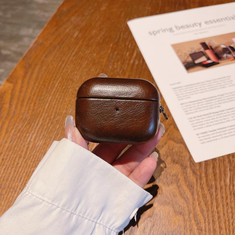 Cuero de imitación de alto nivel para airpods4 cubierta de protección Apple 3 generación 4 generación 5 cubierta de protección 1 / 2 generación cubierta de auriculares