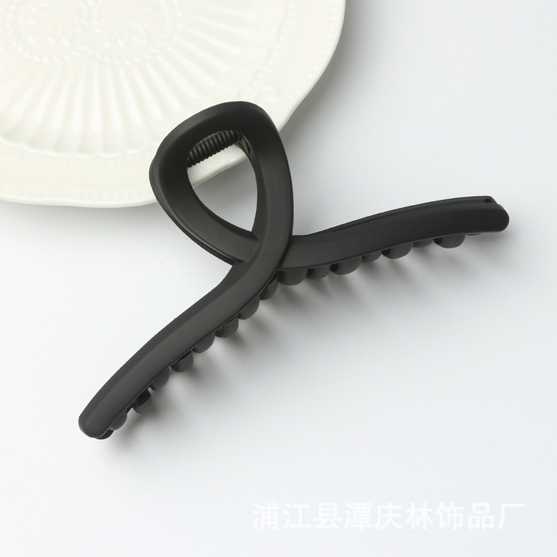 TCB硅胶抓夹高级感盘发后脑勺轻便纯色鲨鱼发夹简约橡皮质感头饰|undefined