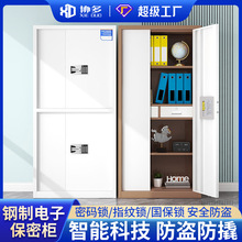 钢制电子保密柜指纹密码文件柜办公财务档案资料柜国保锁铁皮矮柜
