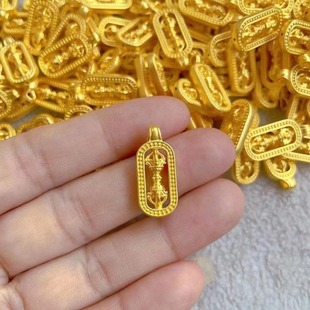Pure Gold 999 Vajra Pendant Pure Gold Gold Auspicious and Safe Pendant Necklace Holiday Gift for Girlfriend and Best Friend
