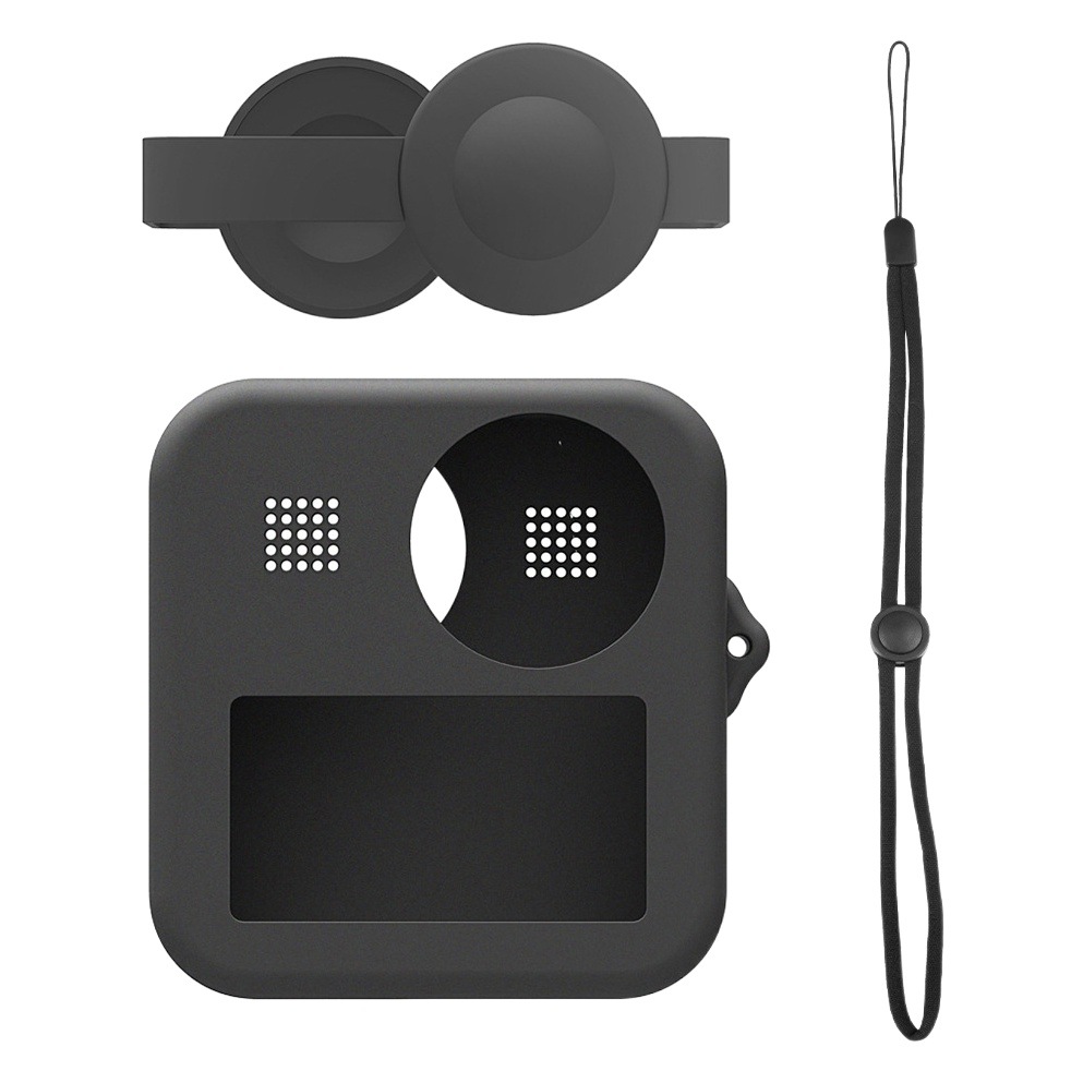 Puluz grasa vaca adecuado para gopro Max cuerpo de metal desnudo cubierta protectora silicona con lente cubierta