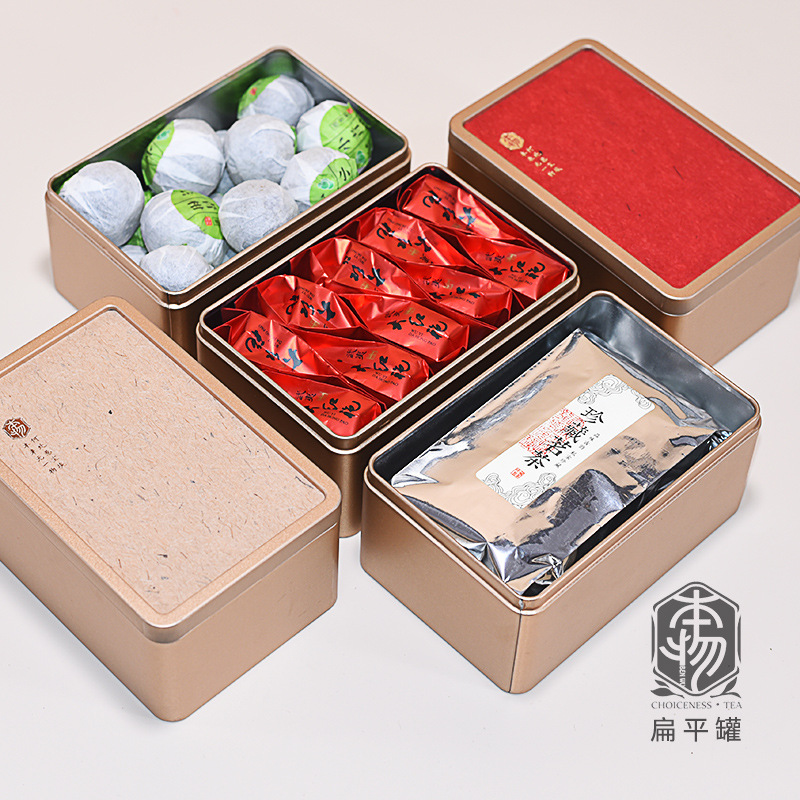 现货茶叶铁盒红茶绿茶肉桂通用马口铁罐茶叶包装盒批发现货