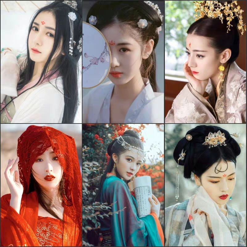 Pegatinas Faciales de Hanfu Autoadhesivas para Rostro y Fiestas image 3