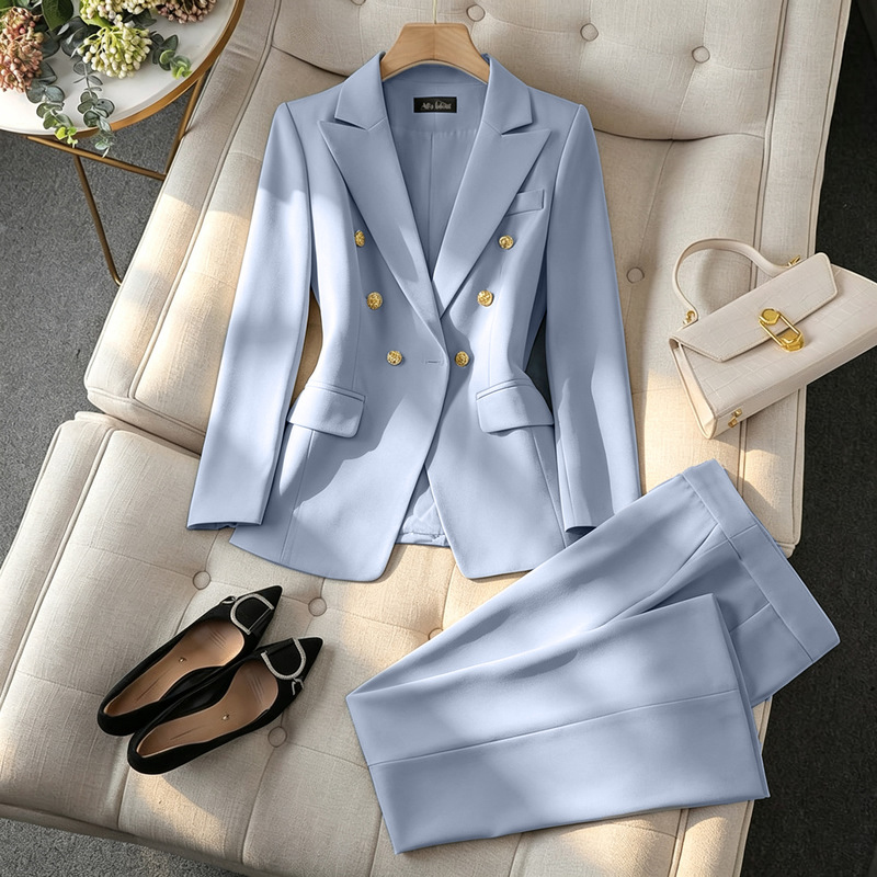 Professional Small Suit Set for Women, High-End Two-Piece Set, 2026 Autumn New Slim-Fit Business Casual Suit Jacket Professional Small Suit Set for Women, High-End Two-Piece Set, 2026 Autumn New Slim-Fit Business Casual Suit Jacket