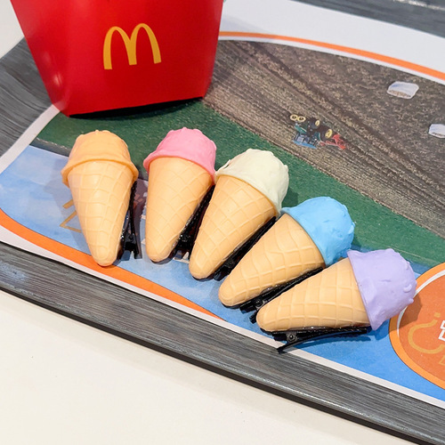 Internet celebrity simulation food hairpin McDonald's French fries burger hair accessories cola drink headwear night market supply wholesale