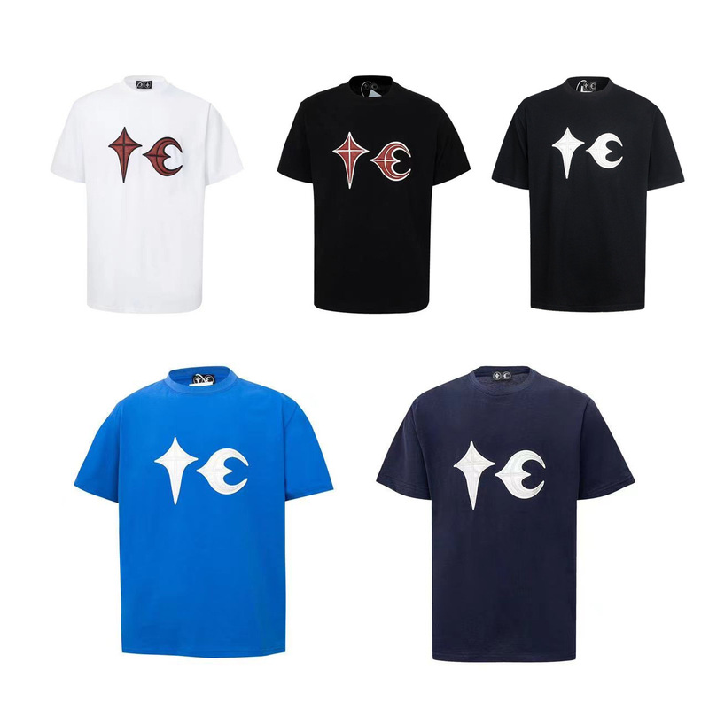 Pure Cotton Short-Sleeved Thug Multi-Color Round Neck Club Loose Men's and Women's T-Shirts Available in Large Sizes Thugclub Half-Sleeved