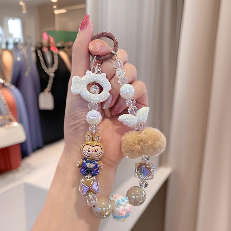 新鮮なインスタイルかわいい毛玉人形携帯電話チェーン少女漫画携帯電話ストラップバッグギフトペンダント|undefined