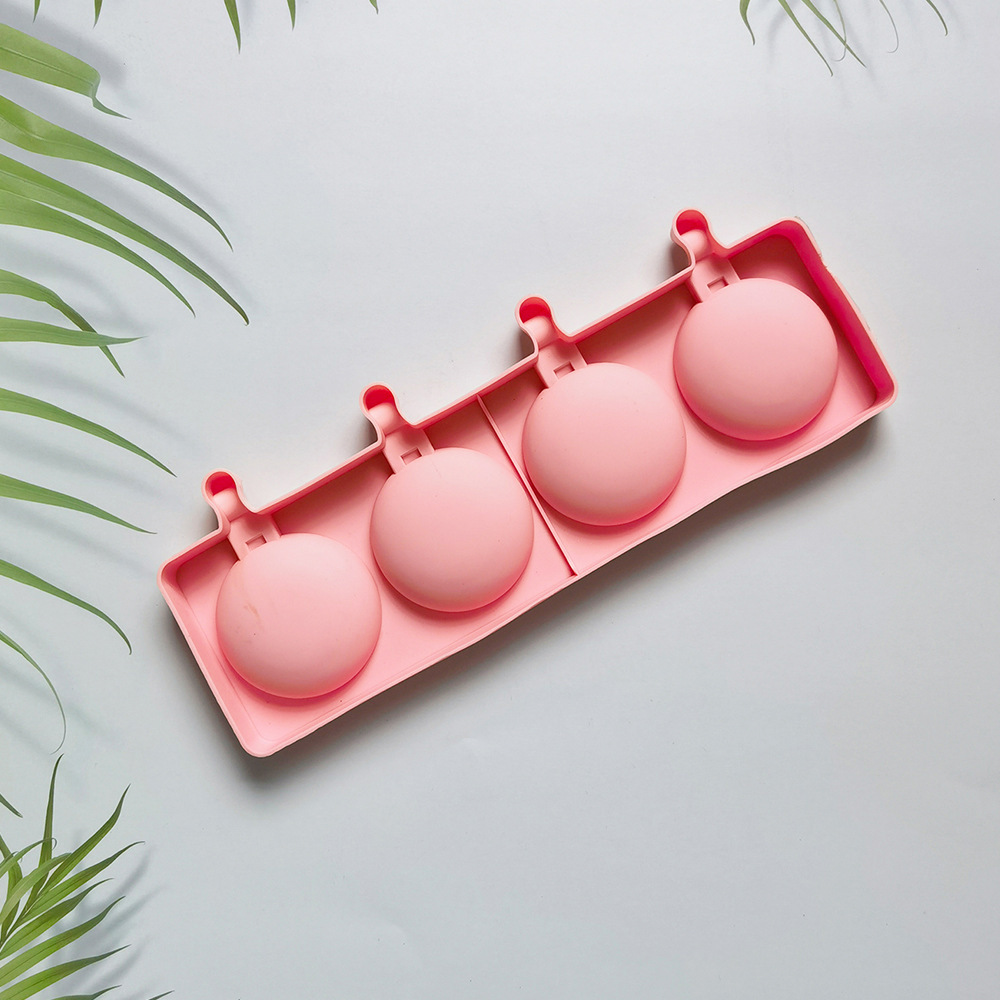 4 helados redondos 158 molde de silicona pastel helado pudín molde de postre jabón utensilios