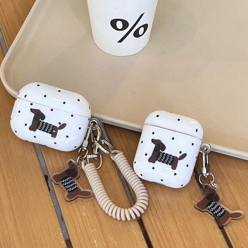 Cute Polka Dot Sweater Puppy Suitable for AirPods Pro3 Generation Protective Case 4Th Generation Pro Apple Bluetooth Earphone Case