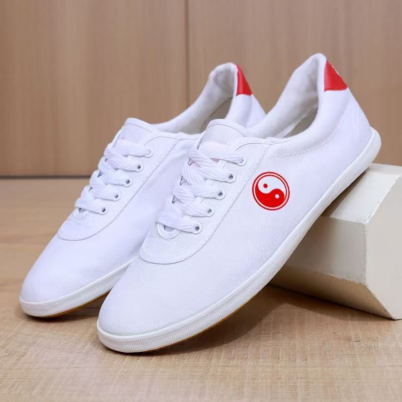 Tai Chi Shoes, White Canvas Shoes, Martial Arts Performance Shoes, Practice Shoes, Four-Season Men's and Women's Morning Exercise Tendon-Soled Non-Slip Training Shoes Tai Chi Shoes, White Canvas Shoes, Martial Arts Performance Shoes, Practice Shoes, Four-Season Men's and Women's Morning Exercise Tendon-Soled Non-Slip Training Shoes