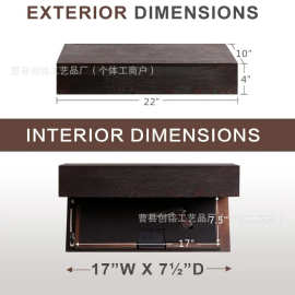 木制墙壁置物架多用途家用客厅卧室杂物整理收纳架隐藏式储物盒
