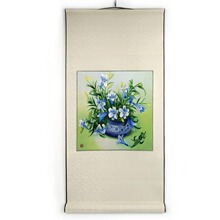 紫金湘绣手工刺绣软裱卷轴挂画成品 客厅书房装饰画 商务出国礼品