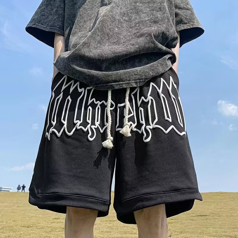American Basketball Shorts Men's Summer Foam Printed Five-point Pants Breathable Loose All-match Casual Sports Pants American Basketball Shorts Men's Summer Foam Printed Five-point Pants Breathable Loose All-match Casual Sports Pants