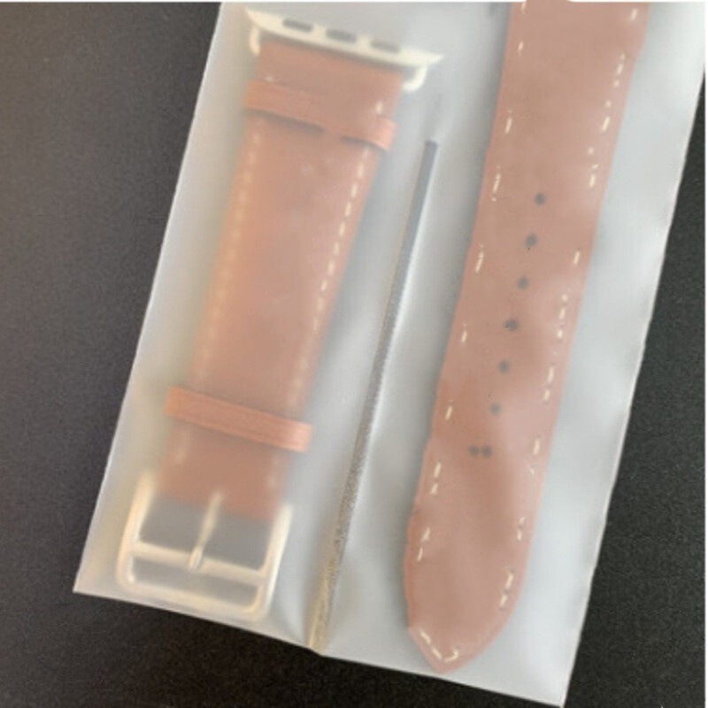 Manufacturer in stock CPE frosted Universal watch packaging bag strap translucent Plaid ziplock bag can be printed LOGO