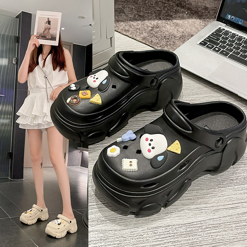 검은 "땀 개" 7.0CM 두꺼운 바닥