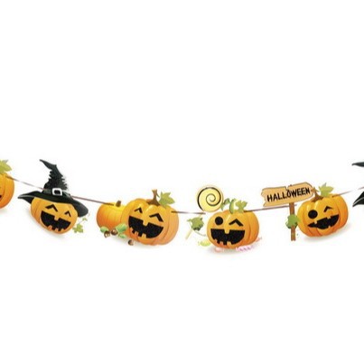 Pinjian Halloween decoración papel pull bandera centro comercial bar KTV decoración Halloween suministros pull bandera al por mayor