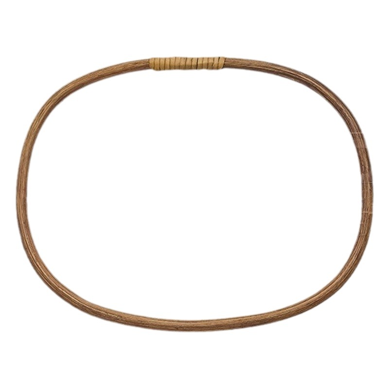 Summer bamboo handle DIY woven bag portable accessories bamboo rattan handle handmade cloth bag bamboo handle bamboo ring