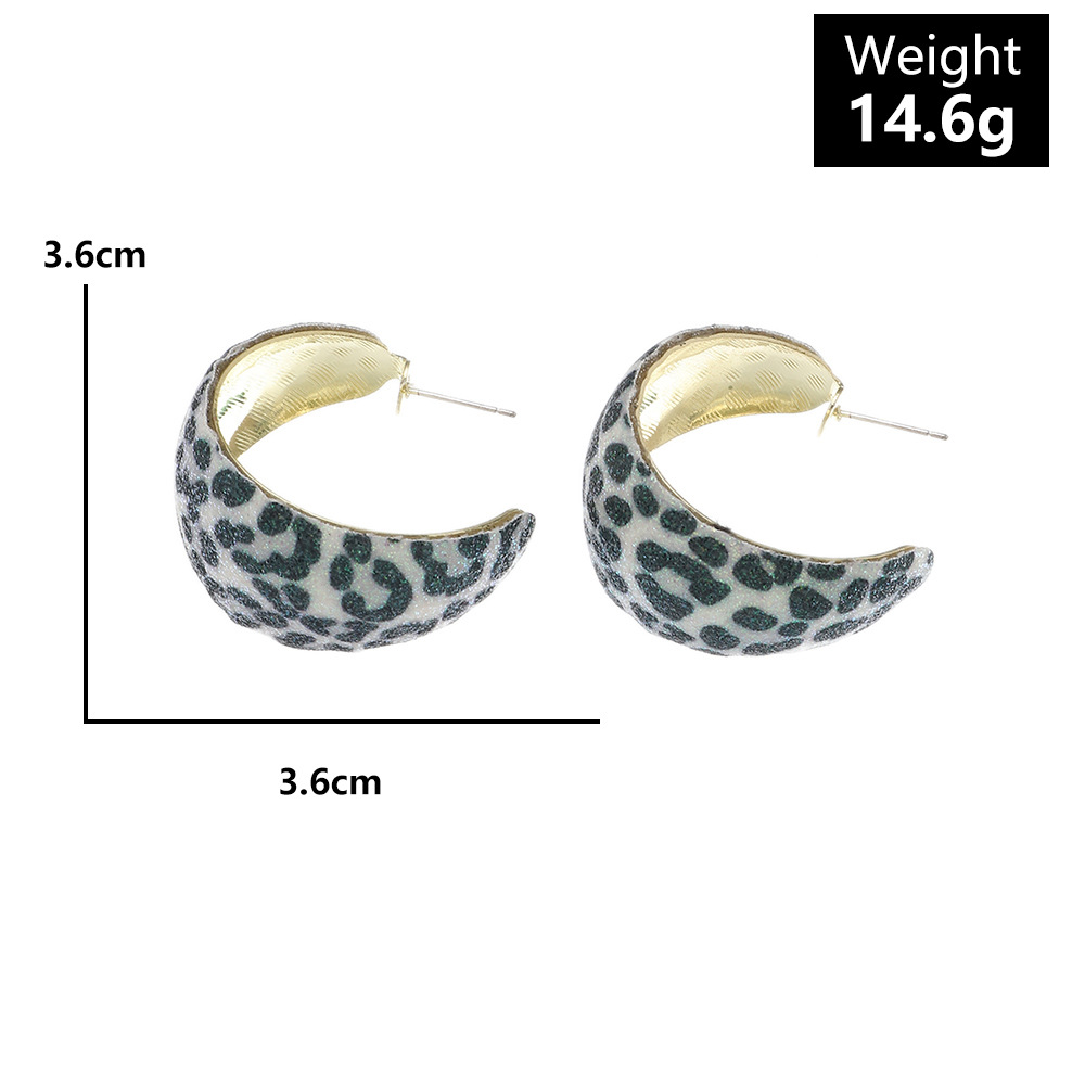 Retro C Shape No Inlaid Earrings display picture 1